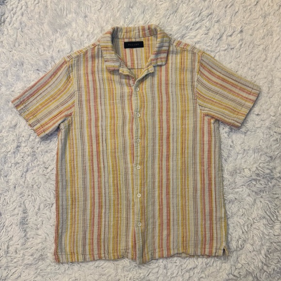 PacSun Other - PacSun Button Down Resort Shirt Men’s Multicolored Striped Short Sleeve Size L